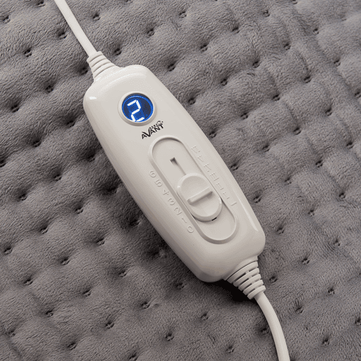 Avant - Almofada Elétrica AV7576 100W, 63x42 CM com 6 Níveis de Potência e Lavável. Especial Cervical e Pescoço. Indicador de temperatura, calor instantâneo, proteção contra superaquecimento. CinzaVermelho
