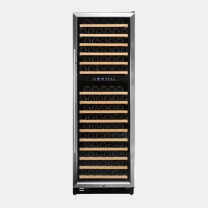 Cave de Vinho 166 garrafas Vinobox 168 GC 2T Inox Instalação livre ou encastre Duas Zonas de temperatura