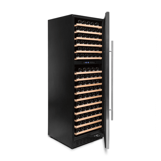 Cave de Vinho 166 garrafas Vinobox 168 GC 2T Inox Instalação livre ou encastre Duas Zonas de temperatura