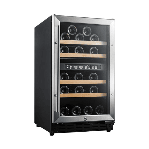 Cave de Vinho 32 garrafas Vinobox 40 GC 2T Inox Instalação livre ou encastre Duas Zonas de temperatura