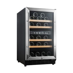 Cave de Vinho 32 garrafas Vinobox 40 GC 2T Inox Instalação livre ou encastre Duas Zonas de temperatura