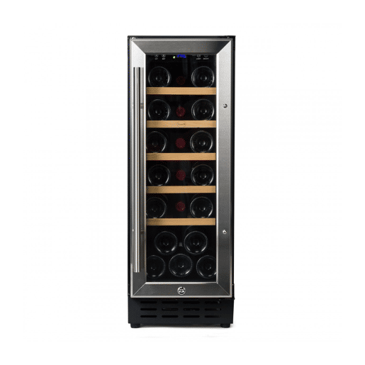 Cave de Vinho 20 garrafas Vinobox 20 Design INOX SLIM Instalação livre ou encastre Monotemperatura
