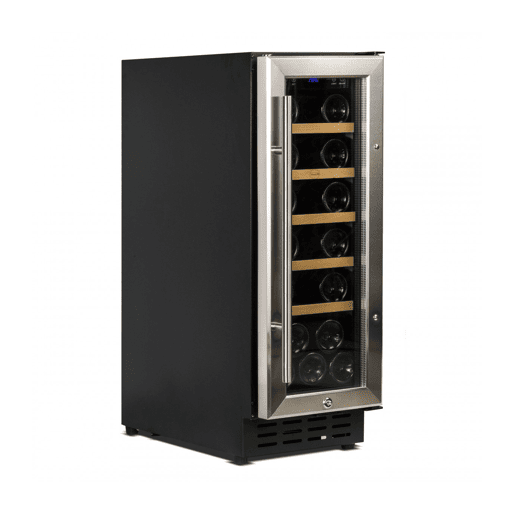 Cave de Vinho 20 garrafas Vinobox 20 Design INOX SLIM Instalação livre ou encastre Monotemperatura