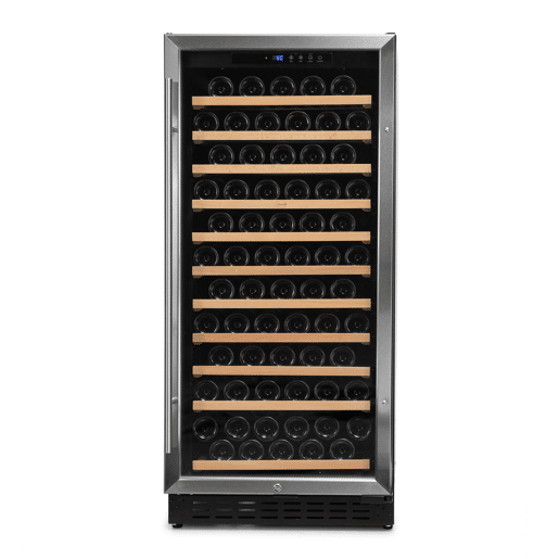 Cave de Vinho 116 garrafas Vinobox 110 GC 1T Inox Instalação livre ou encastre Monotemperatura