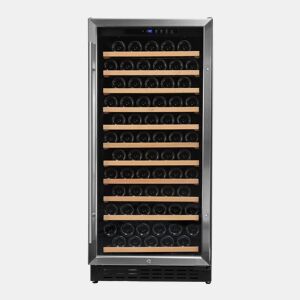 Cave de Vinho 116 garrafas Vinobox 110 GC 1T Inox Instalação livre ou encastre Monotemperatura