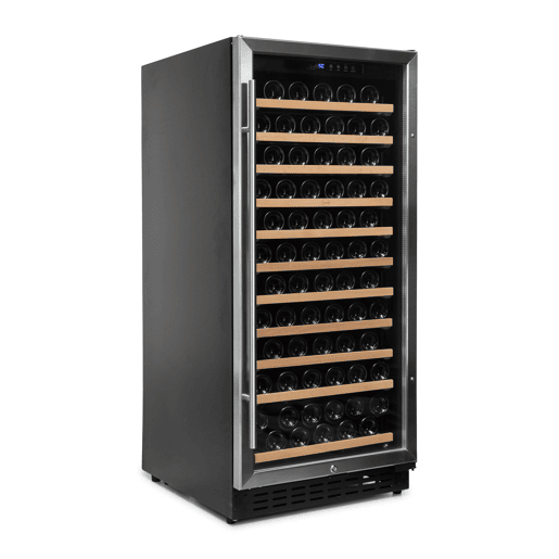 Cave de Vinho 116 garrafas Vinobox 110 GC 1T Inox Instalação livre ou encastre Monotemperatura
