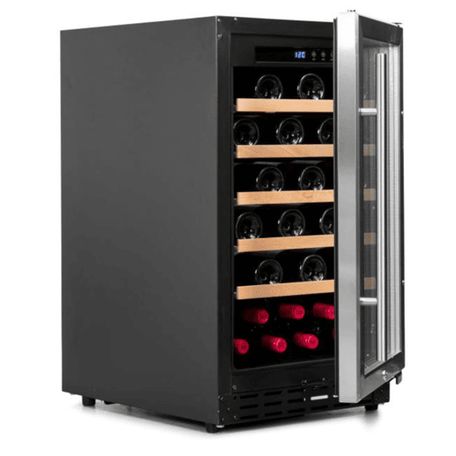 Cave de Vinho 34 garrafas Vinobox 40 GC 1T Inox Instalação livre ou encastre Monotemperatura