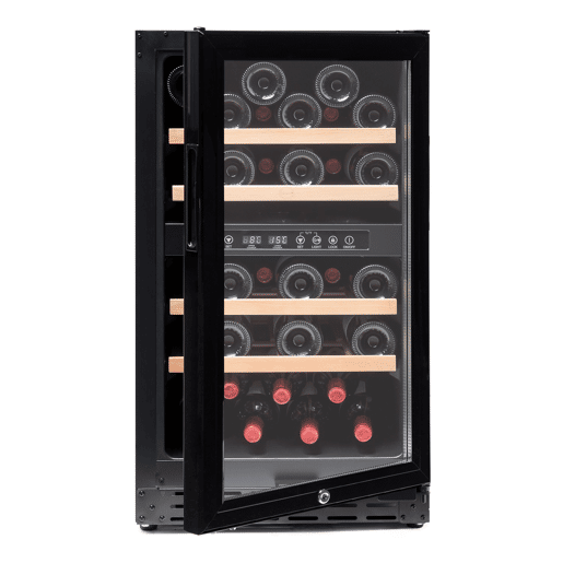 Cave de Vinho 32 garrafas Vinobox 40 GC 2T Preto Instalação livre ou encastre Duas Zonas de temperatura