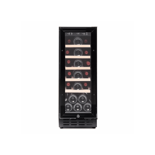Cave de Vinho 20 garrafas Vinobox 20 Design Preto SLIM Instalação livre ou encastre Monotemperatura