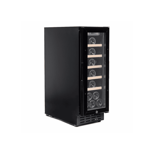 Cave de Vinho 20 garrafas Vinobox 20 Design Preto SLIM Instalação livre ou encastre Monotemperatura