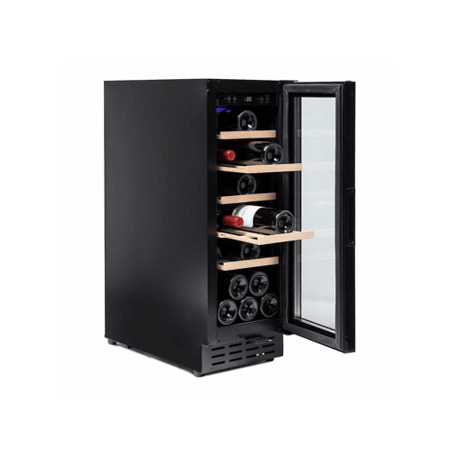 Cave de Vinho 20 garrafas Vinobox 20 Design Preto SLIM Instalação livre ou encastre Monotemperatura