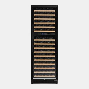 Cave de Vinho 166 garrafas Vinobox 168 GC 2T Preto Instalação livre ou encastre Duas Zonas de temperatura