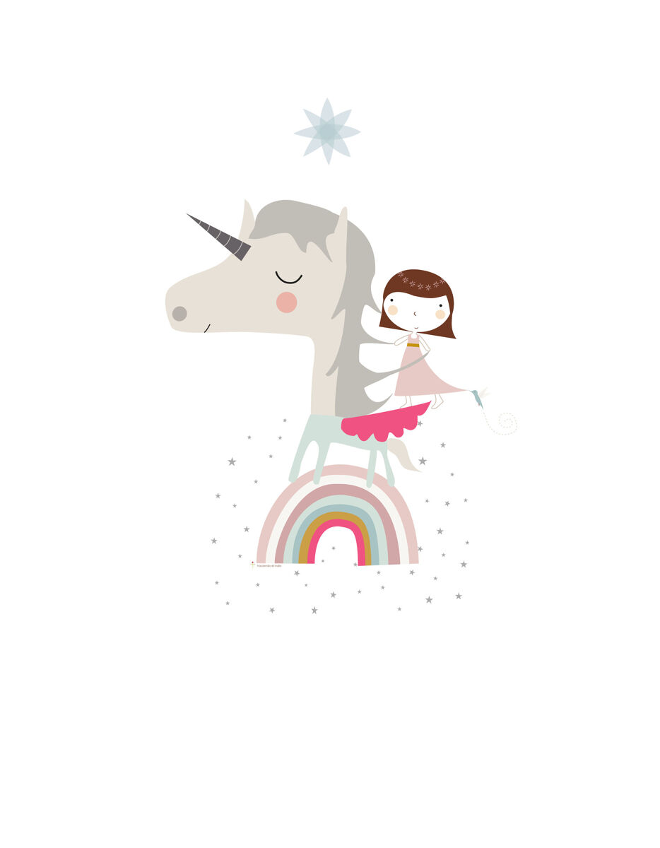 Funda nórdica cuna/maxicuna unicorn white cuna 60 cm