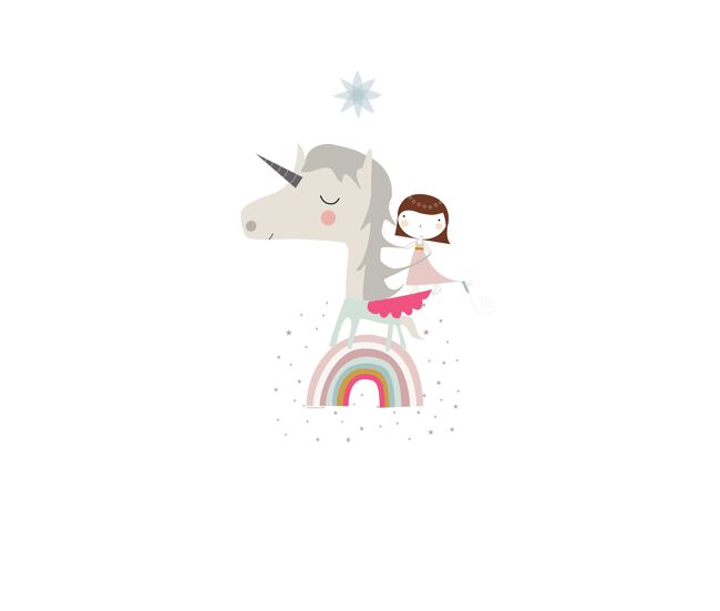 Funda nórdica cuna/maxicuna unicorn white cuna 60 cm