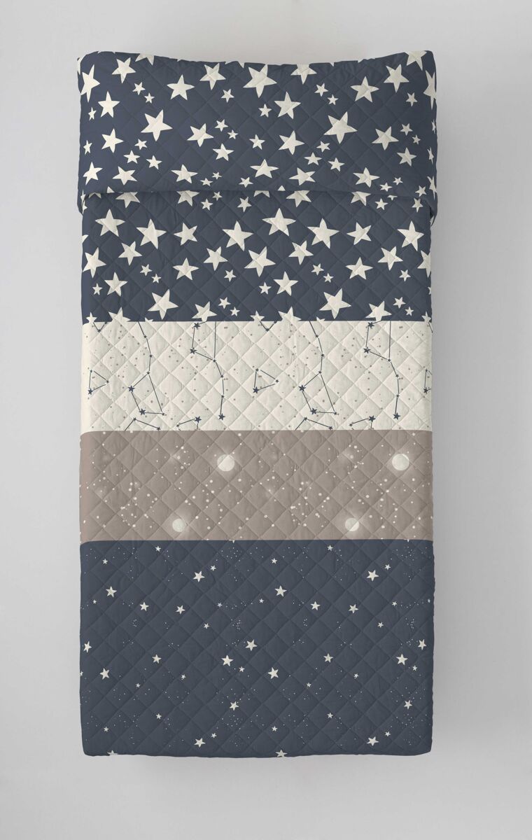 COLCHA BOUTI REVERSIBLE INDIGO