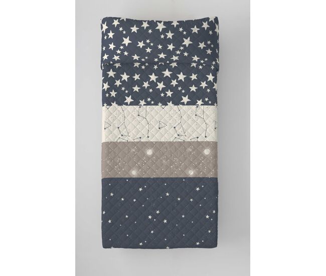 Colcha bouti reversible indigo cama 90