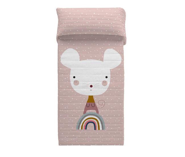 Colcha bouti reversible susanita rosa a 180x260 cm