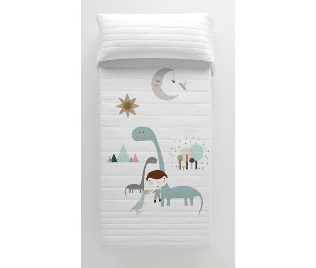 Colcha bouti reversible jurasic white 200x260 cm