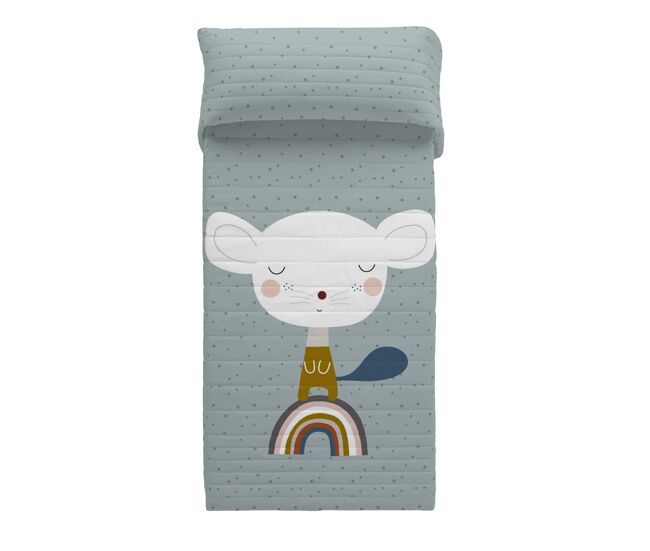 Colcha bouti reversible susanita azul a 180x260 cm