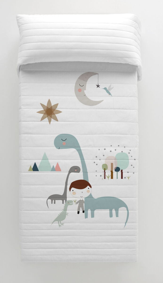 COLCHA BOUTI REVERSIBLE JURASIC WHITE