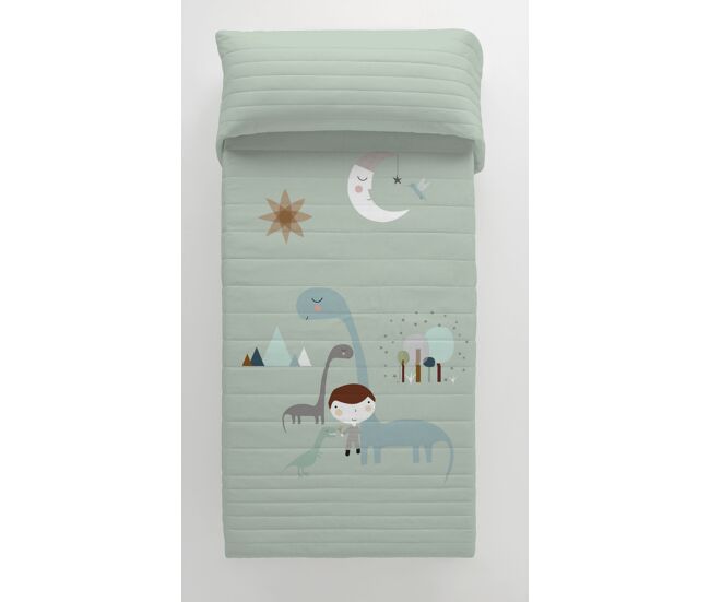 Colcha bouti reversible jurasic green 180x260 cm