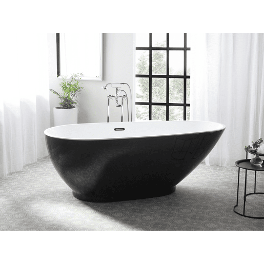 Banheira autónoma GUIANA 1730 x 820 mm PretoBranco