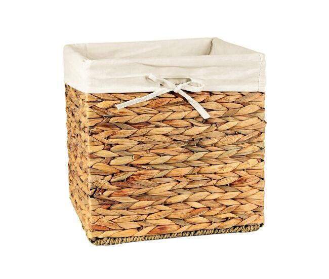 Cesta de almacenaje de jacinto de agua - 32 x 32 x 32/33 cm