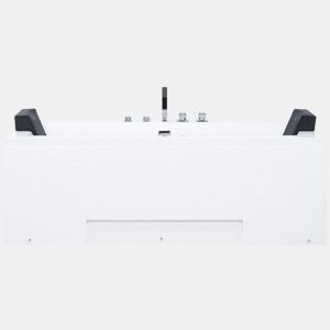 Banheira de hidromassagem de canto com LED GALLEY 1700 x 750 mm Branco