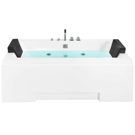 Banheira de hidromassagem de canto com LED GALLEY 1700 x 750 mm Branco