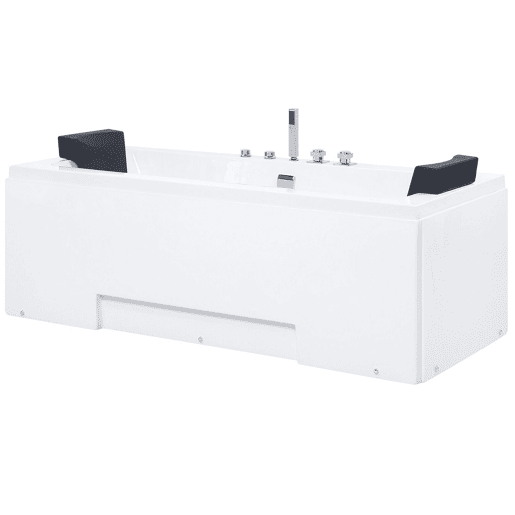 Banheira de hidromassagem de canto com LED GALLEY 1700 x 750 mm Branco