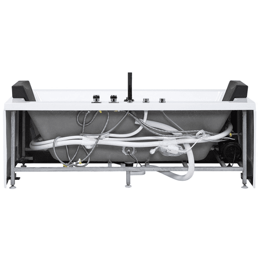 Banheira de hidromassagem de canto com LED GALLEY 1700 x 750 mm Branco