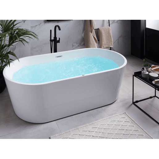 Banheira de hidromassagem independente com LED HAVANA 1700 x 800 mm Branco