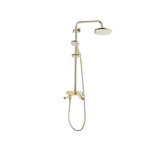 Conjunto de duche com misturadora e chuveiro com efeito chuva GURARA Dourado