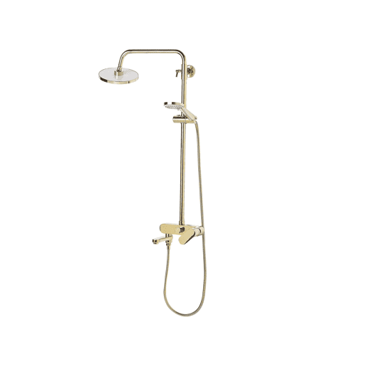 Conjunto de duche com misturadora e chuveiro com efeito chuva GURARA Dourado