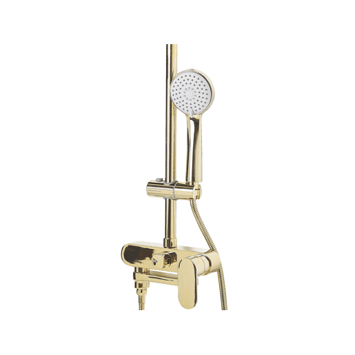 Conjunto de duche com misturadora e chuveiro com efeito chuva GURARA Dourado