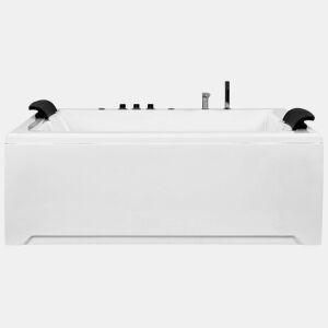 Banheira de hidromassagem de canto com LED SALAMANCA Branco