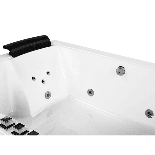 Banheira de hidromassagem de canto com LED SALAMANCA Branco
