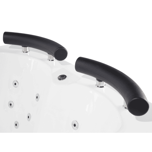 Banheira de hidromassagem de canto com LED PARADISO à esquerda 1580 x 1130 mm Branco