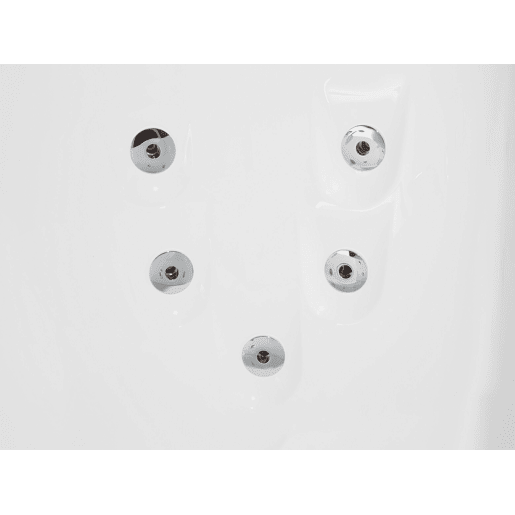 Banheira de hidromassagem de canto com LED PARADISO à esquerda 1580 x 1130 mm Branco