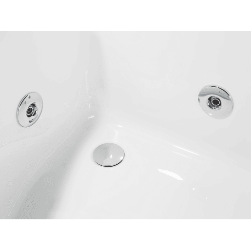 Banheira de hidromassagem de canto com LED PARADISO à esquerda 1580 x 1130 mm Branco