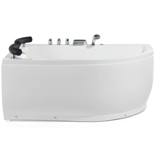 Banheira de hidromassagem de canto com LED PARADISO à direita 1580 x 1130 mm Branco