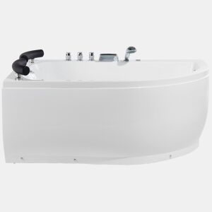 Banheira de hidromassagem de canto com LED PARADISO à direita 1580 x 1130 mm Branco
