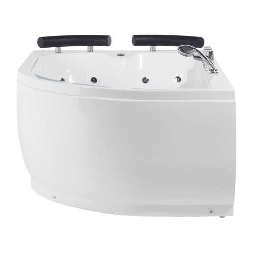 Banheira de hidromassagem de canto com LED PARADISO à direita 1580 x 1130 mm Branco