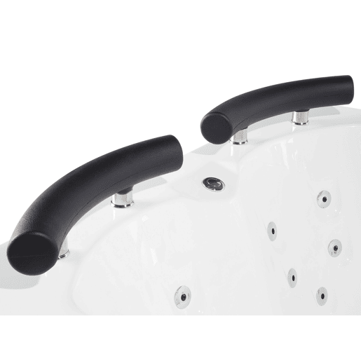Banheira de hidromassagem de canto com LED PARADISO à direita 1580 x 1130 mm Branco