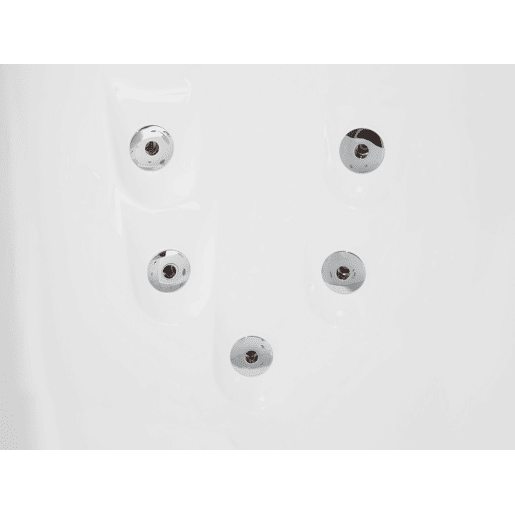 Banheira de hidromassagem de canto com LED PARADISO à direita 1580 x 1130 mm Branco