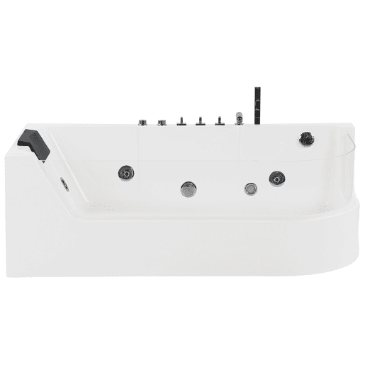 Banheira de hidromassagem de canto com LED ACUARIO à direita 1700 x 800 mm Branco