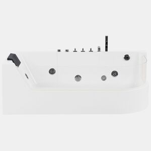 Banheira de hidromassagem de canto com LED ACUARIO à direita 1700 x 800 mm Branco
