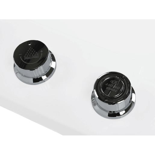 Banheira de hidromassagem de canto com LED ACUARIO à direita 1700 x 800 mm Branco