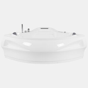 Banheira de hidromassagem de canto com LED MONACO Com altifalante Bluetooth integrado 2100 x 1450 mm Branco