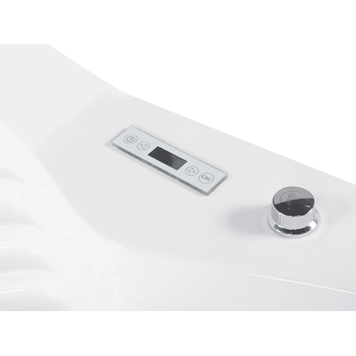 Banheira de hidromassagem de canto com LED MONACO Com altifalante Bluetooth integrado 2100 x 1450 mm Branco